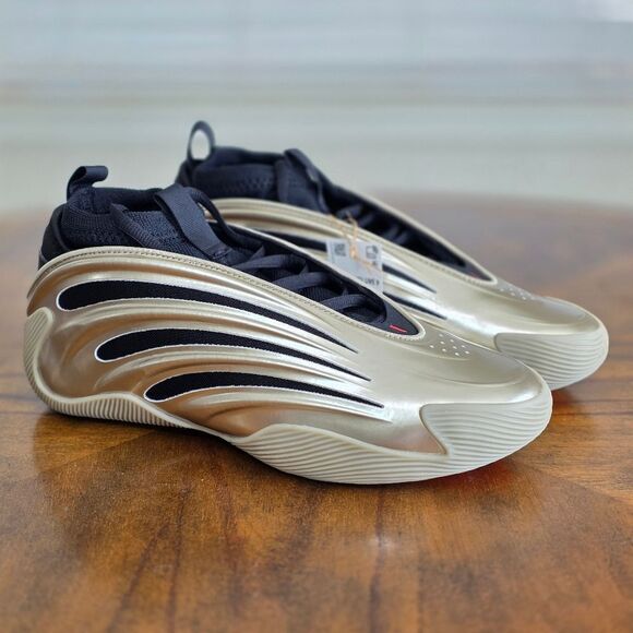 Adidas Harden Volume 9 Cyber Metallic Gold Black Basketball Shoe Men's 10 JR2506 - Picture 14 of 15